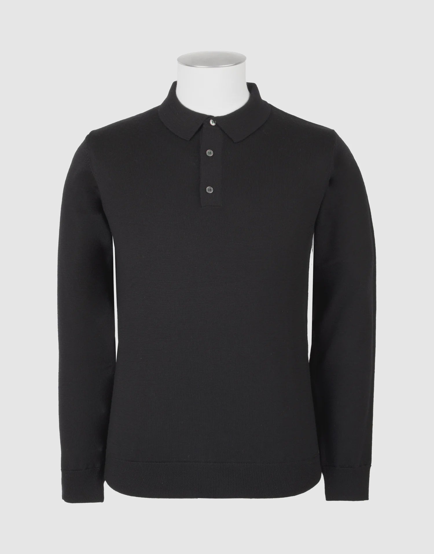 Owaka 100% Merino Polo - Black