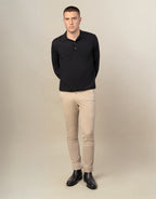 Owaka 100% Merino Polo - Black
