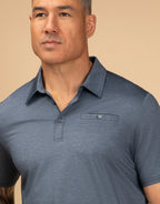 Portofino Cotton Polo Polo - Demin Marl
