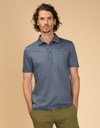 Portofino Cotton Polo Polo - Demin Marl