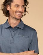 Portofino Cotton Polo Polo - Demin Marl