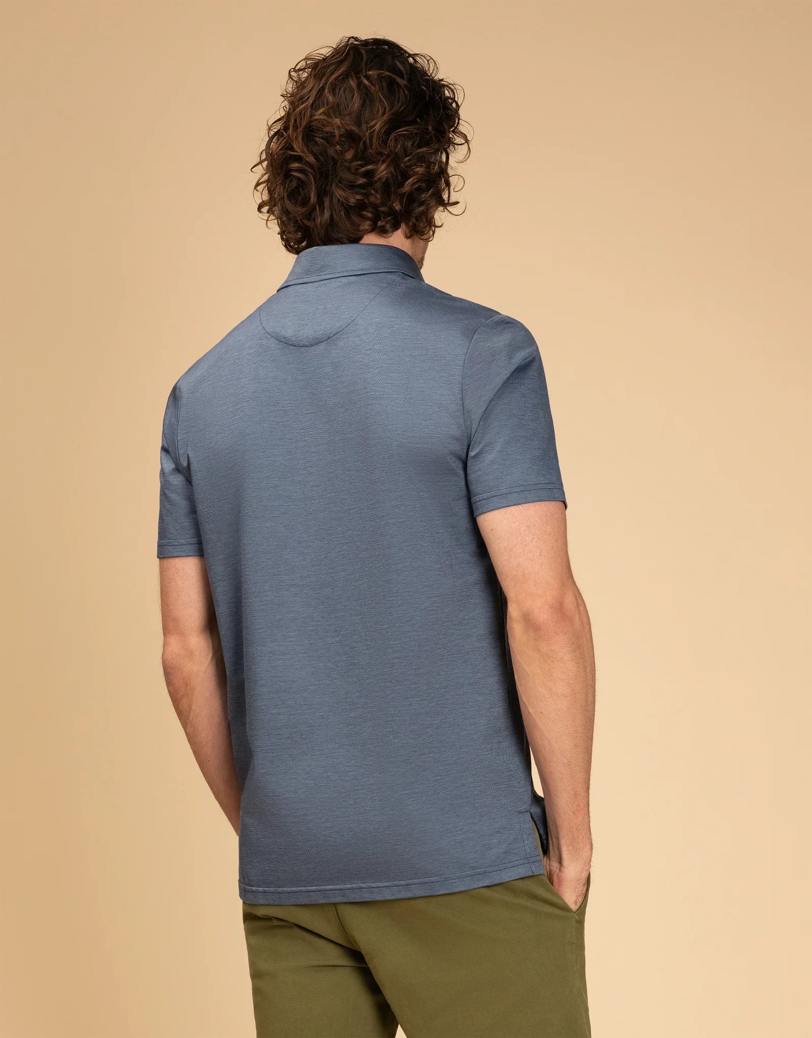 Portofino Cotton Polo Polo - Demin Marl
