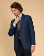 Hawker Wool Linen Textured Blazer -  Blue
