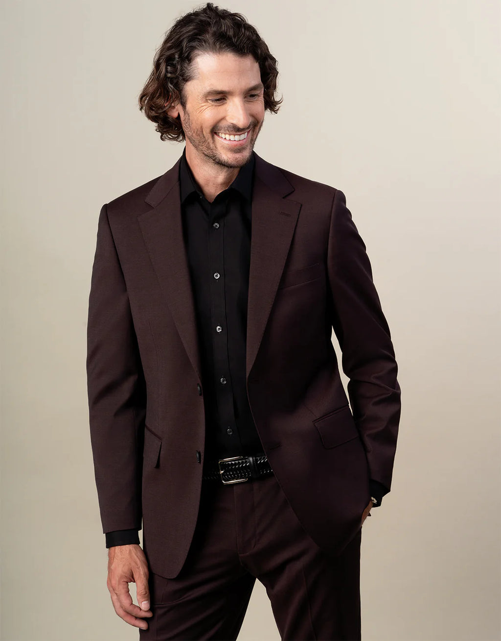 London Long Sleeve Shirt: Plain Poplin - Black