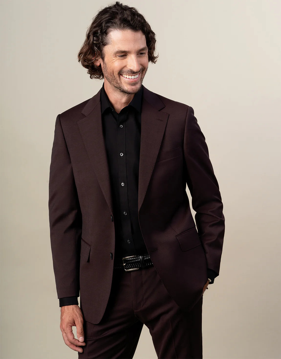 London Long Sleeve Shirt: Plain Poplin - Black