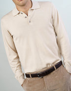 Owaka 100% Merino Polo - Beige