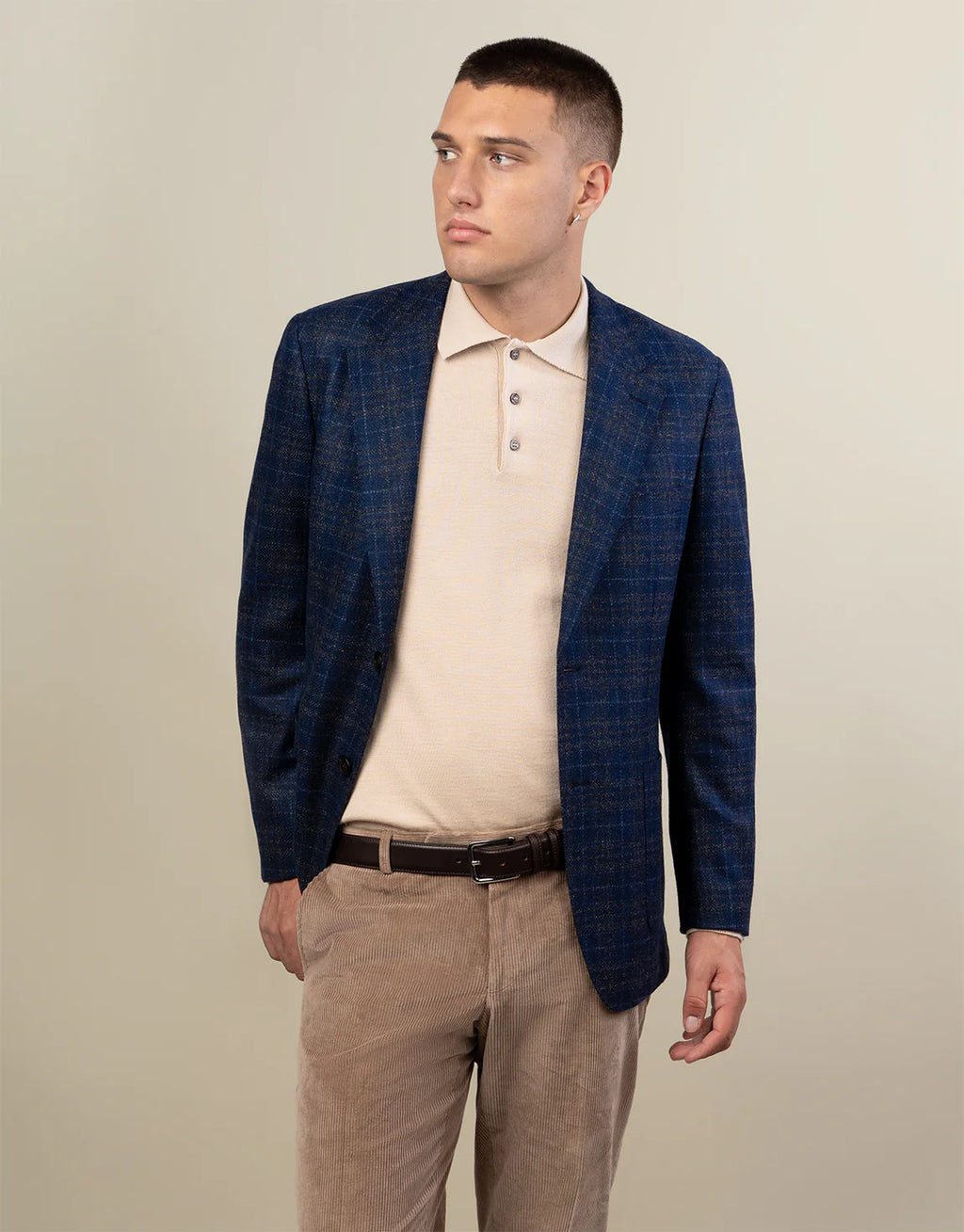 Owaka 100% Merino Polo - Beige