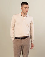 Owaka 100% Merino Polo - Beige