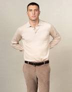 Owaka 100% Merino Polo - Beige