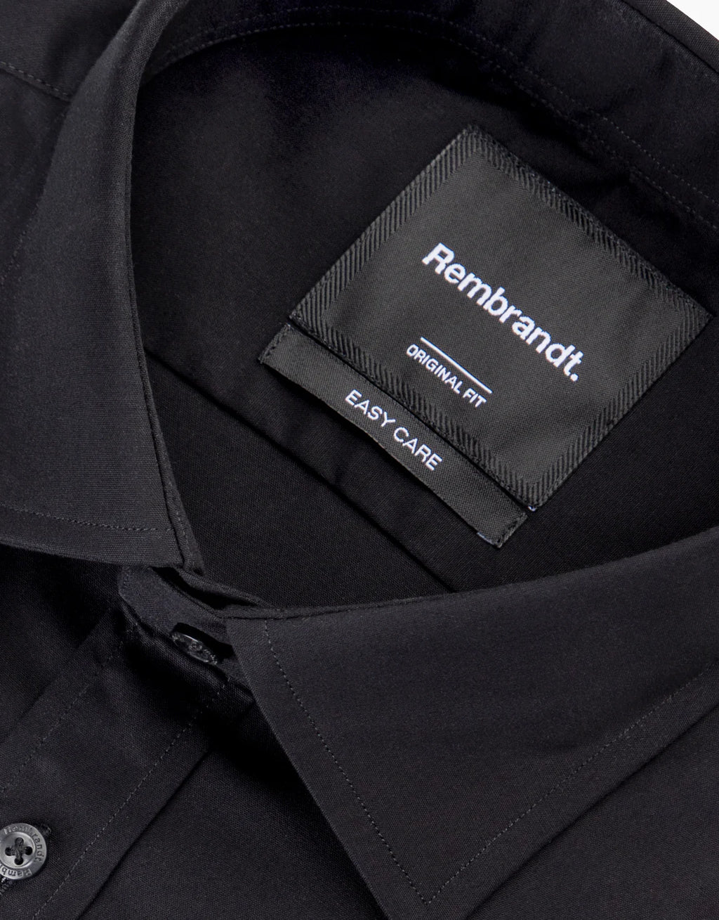 London Long Sleeve Shirt: Plain Poplin - Black