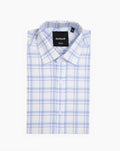London Long Sleeve Shirt - White & Herringbone Check