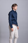 Cutler & Co Blaine Long Sleeved Shirt: Plain - Thunderstorm