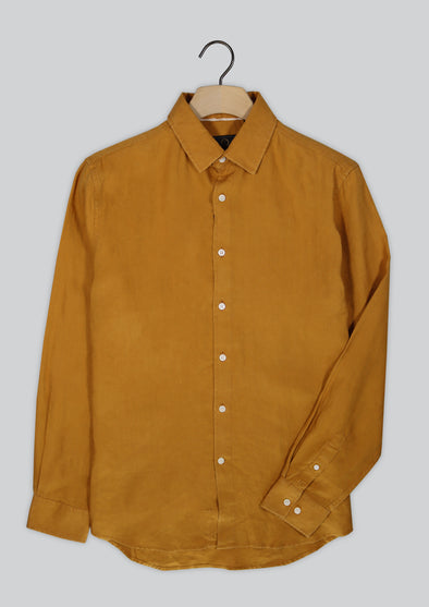 Cutler & Co Blake Linen Long Sleeve Shirt - Gold