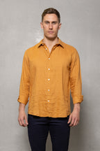 Cutler & Co Blake Linen Long Sleeve Shirt - Gold
