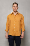 Cutler & Co Blake Linen Long Sleeve Shirt - Gold