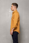 Cutler & Co Blake Linen Long Sleeve Shirt - Gold