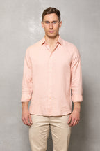 Cutler & Co Blake Linen Long Sleeve Shirt - Pink