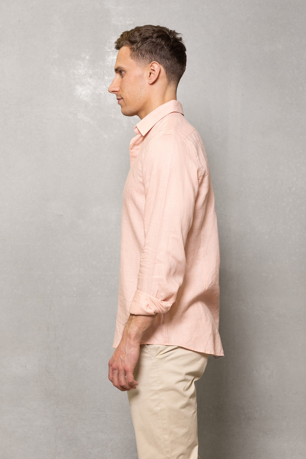 Cutler & Co Blake Linen Long Sleeve Shirt - Pink
