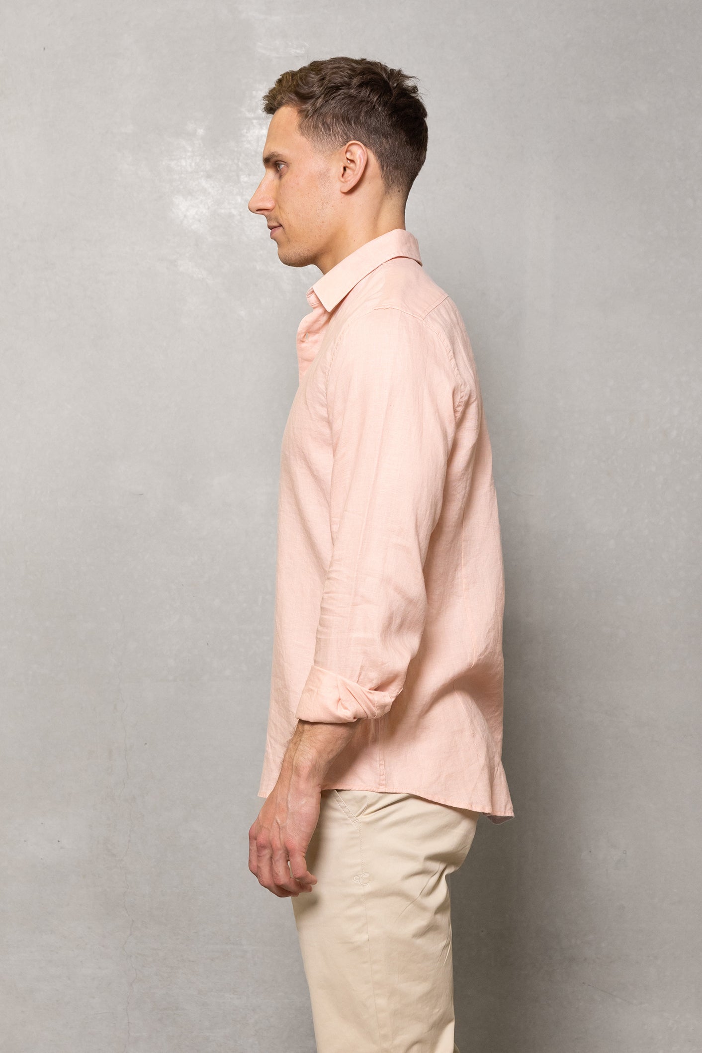 Cutler & Co Blake Linen Long Sleeve Shirt - Pink