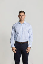 Cutler & Co Blake Long Sleeve Shirt: Geometric Print - Blue