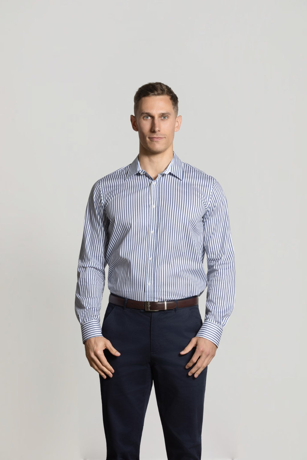 Cutler & Co Blake Long Sleeve Shirt: Geometric Print - Blue