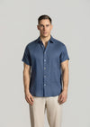 Cutler & Co Brent Linen Short Sleeve Shirt - Aviator