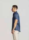 Cutler & Co Brent Linen Short Sleeve Shirt - Aviator