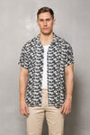 Cutler & Co Will Short Sleeve Shirt: Floral Print - Indigo