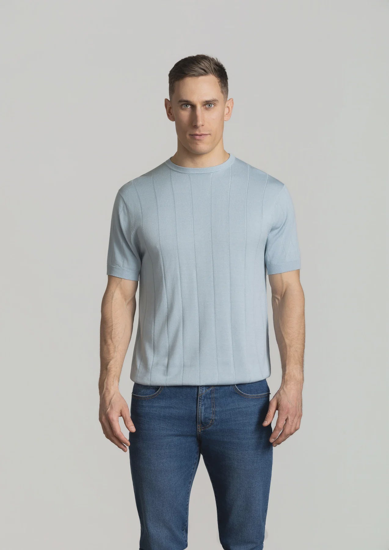 Cutler & Co Luca Luxury T-Shirt - Cloud