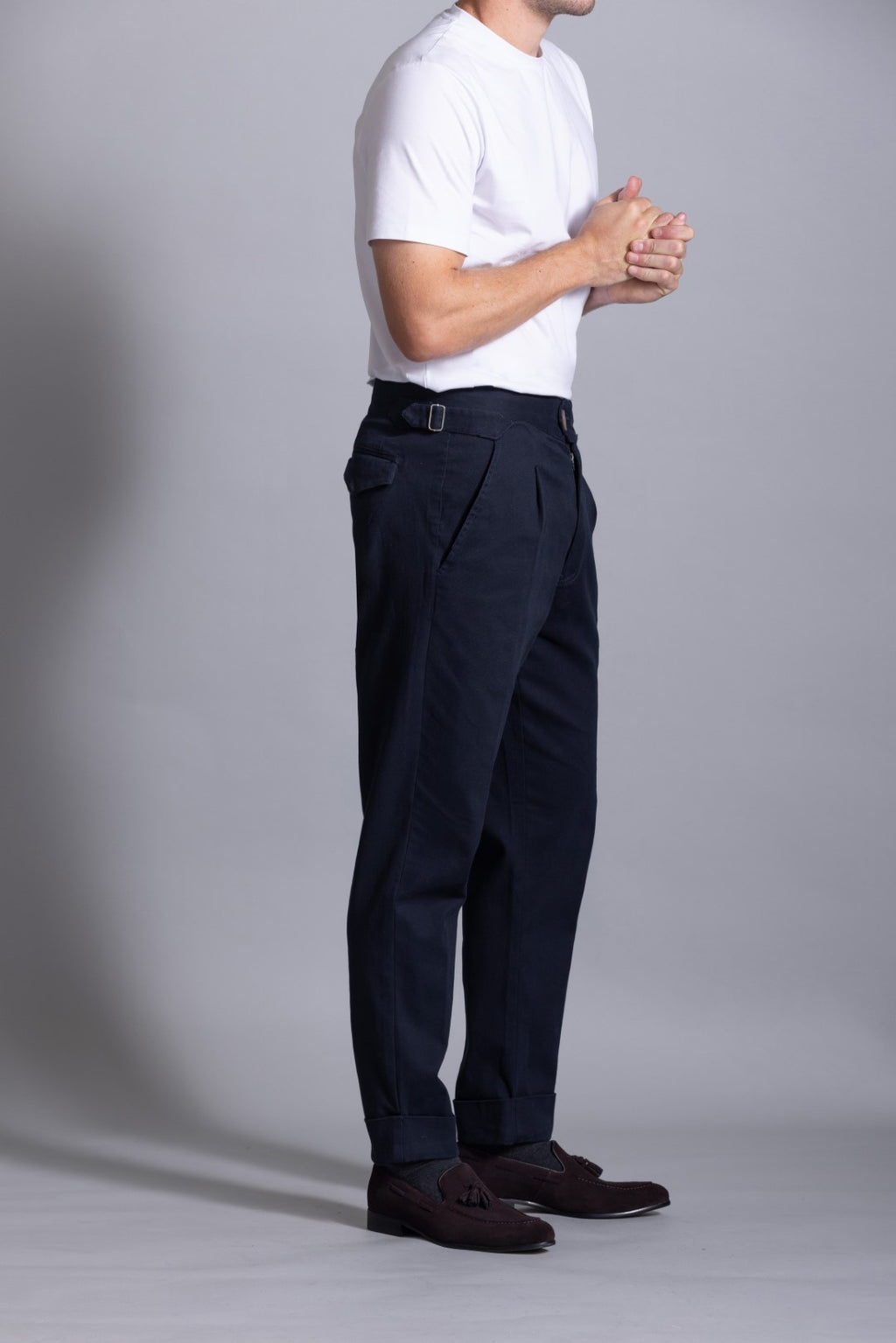 Cutler & Co Iggy Trouser: Pleater - Thunderstorm