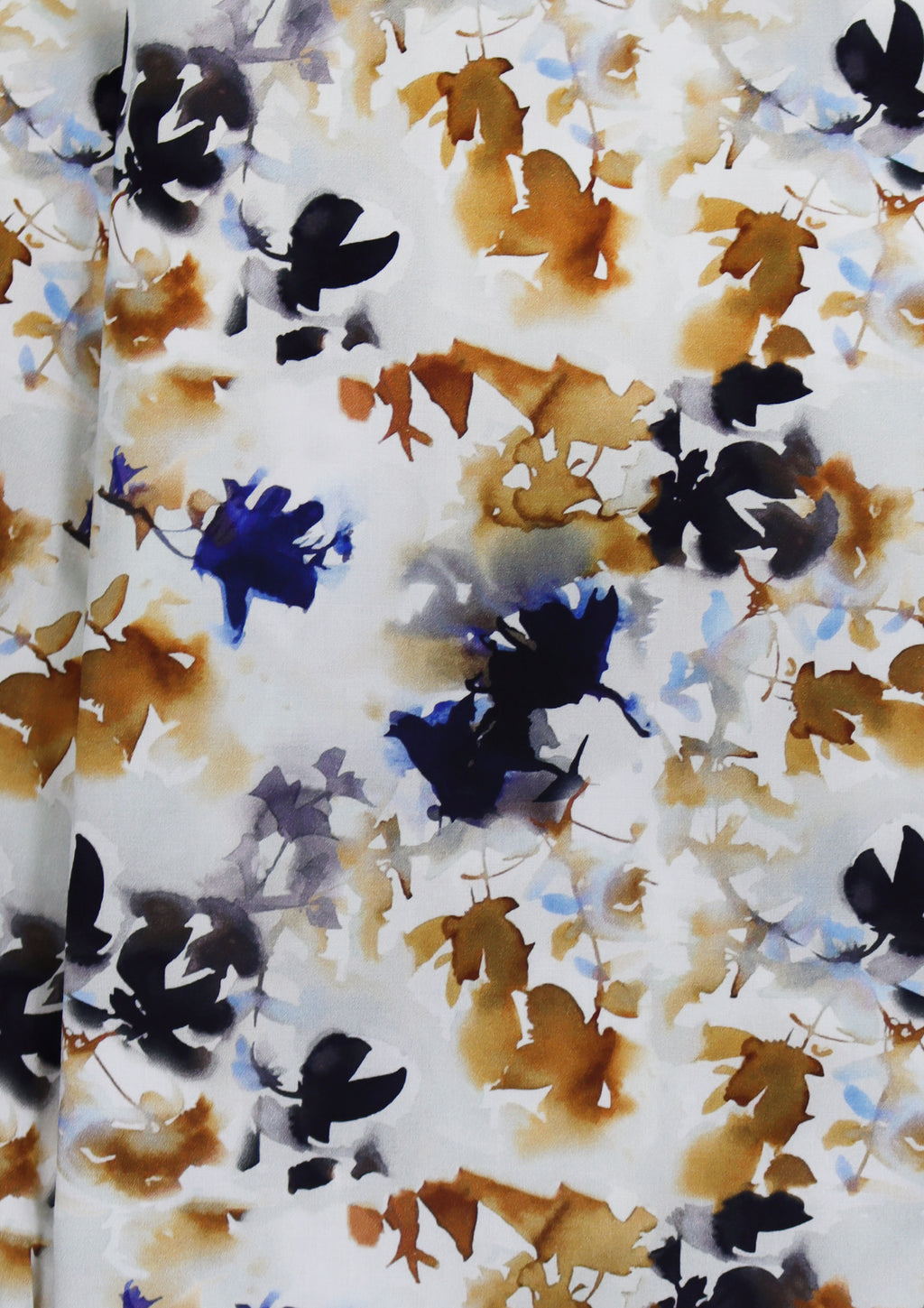 Cutler & Co Blake Long Sleeved Shirt: Watercolour Print - Gold