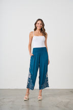 Lightweight Embroidered Stretch Culottes
