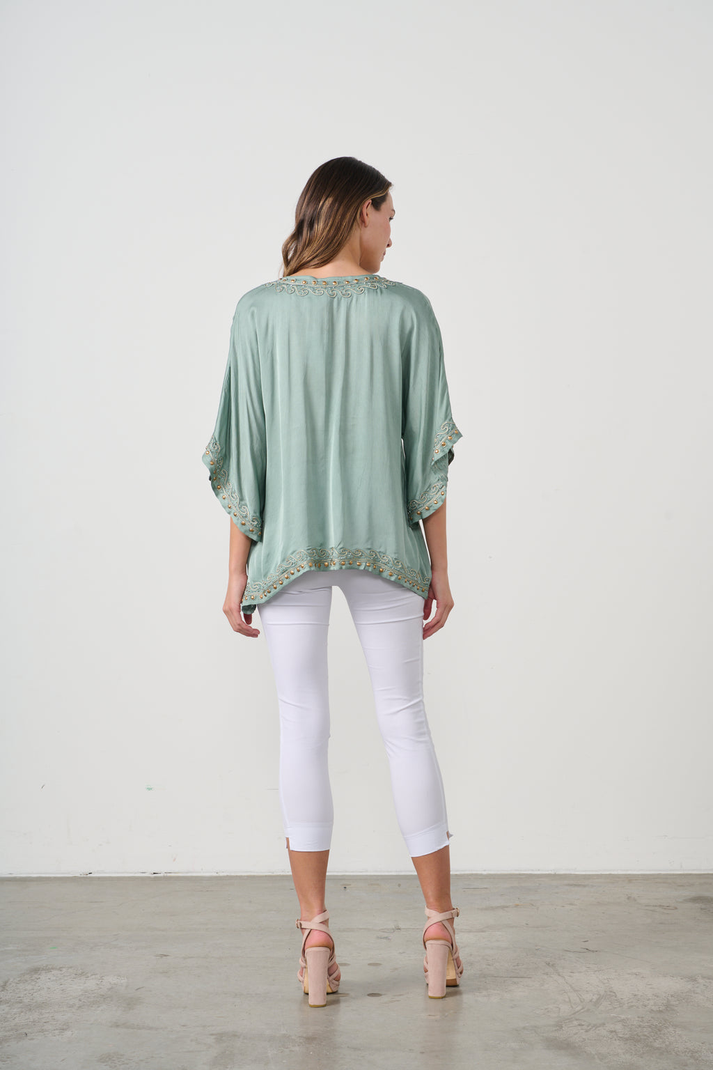 Studded Satin Mermaid Blouse