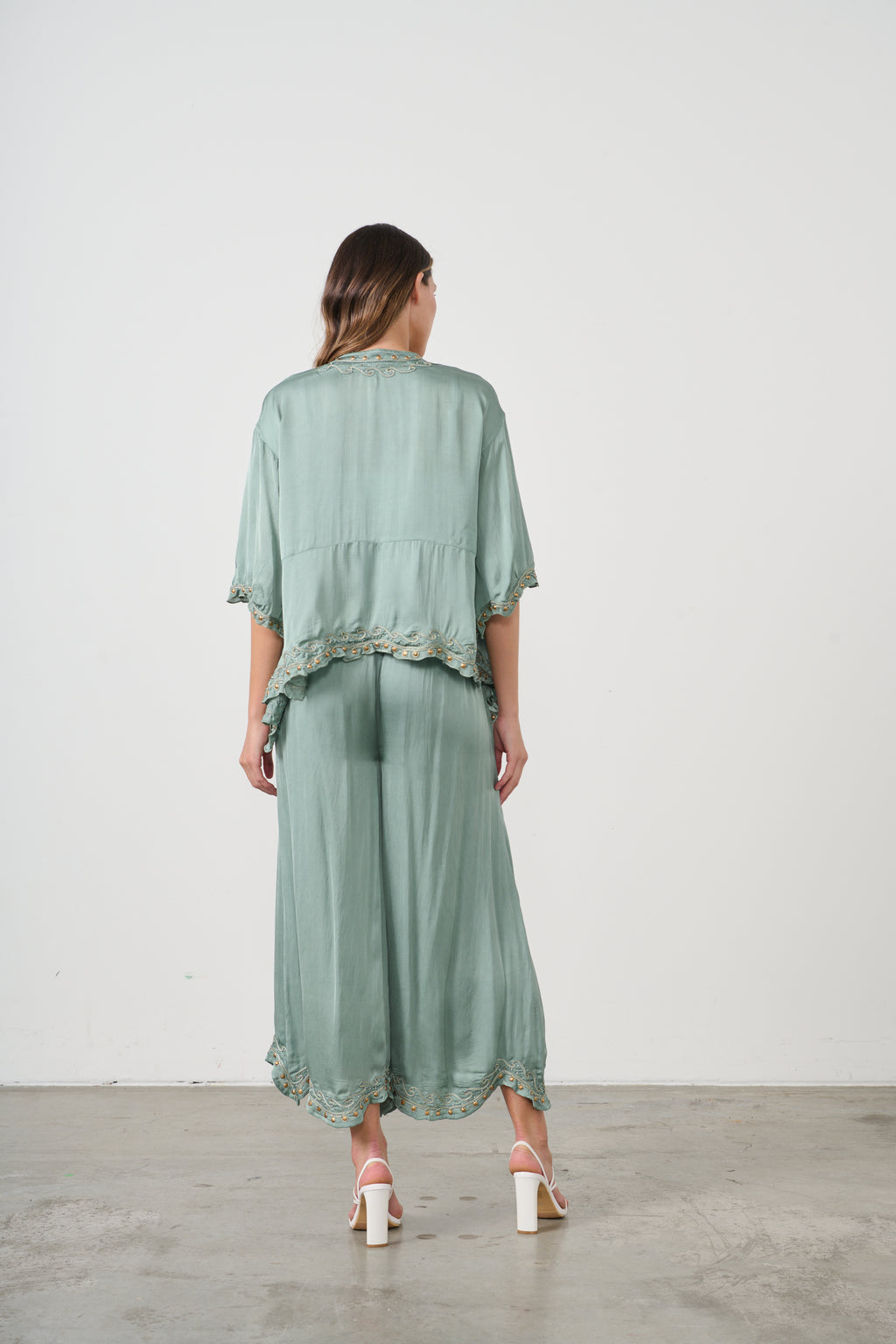 Studded Satin Mermaid Shrug