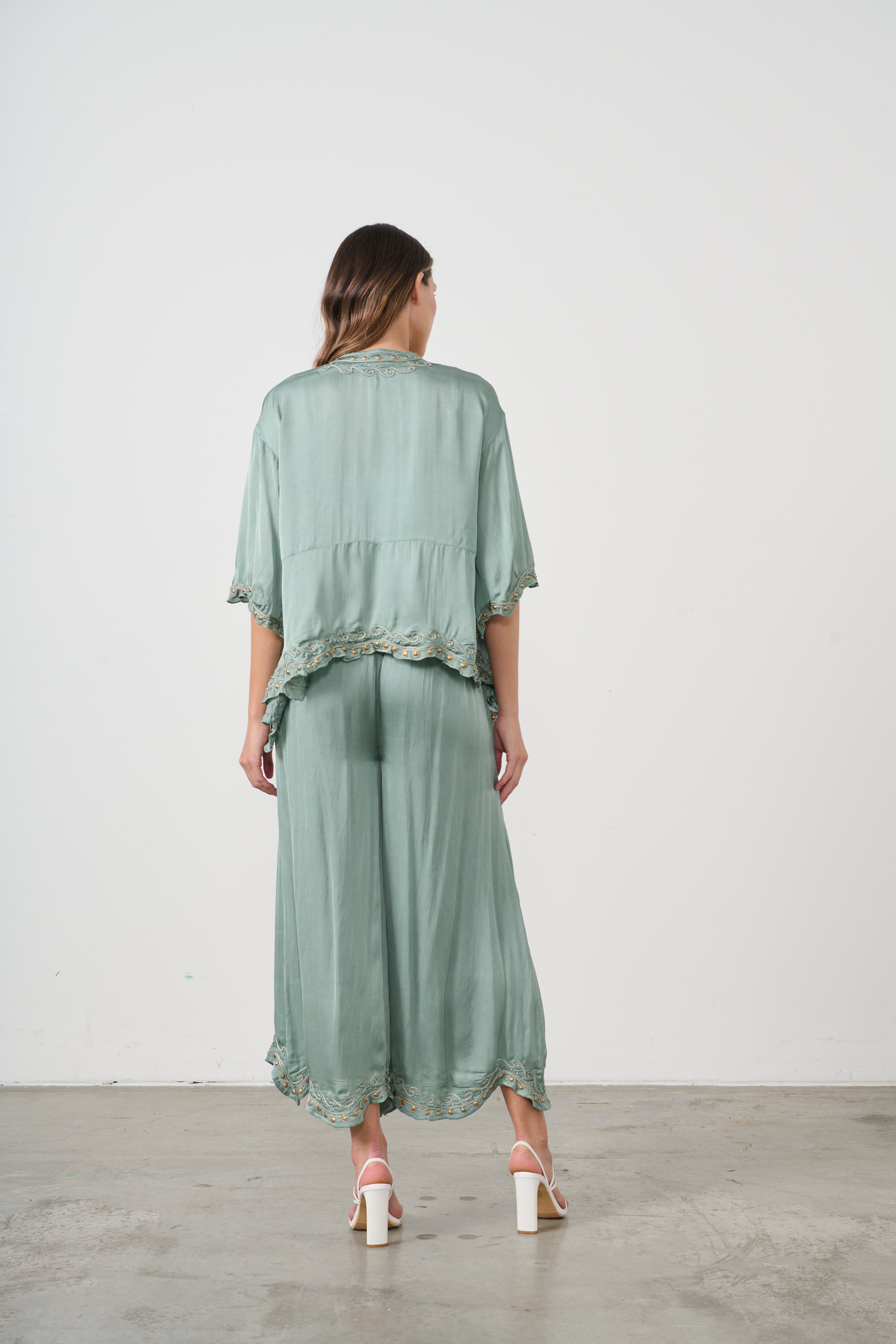 Studded Satin Mermaid Shrug