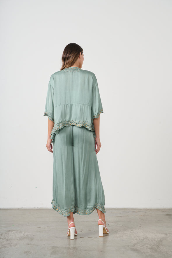 Studded Satin Mermaid Shrug