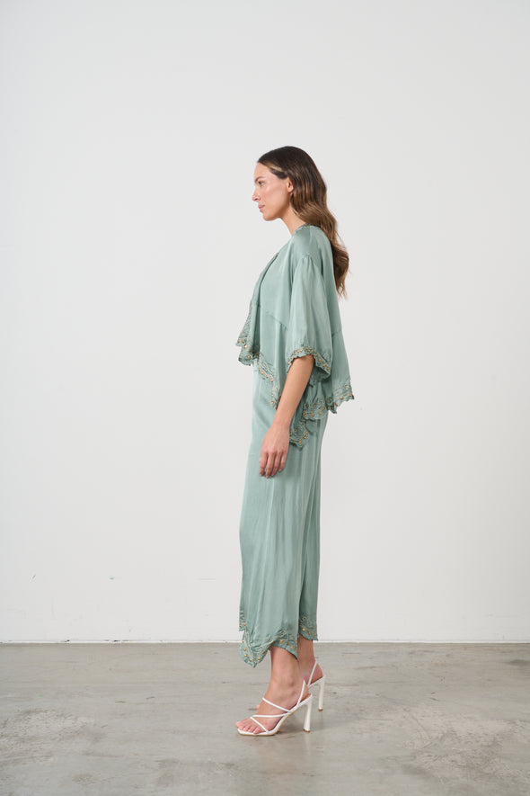 Studded Satin Mermaid Shrug