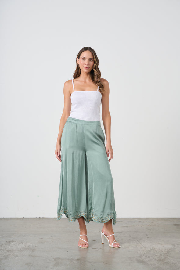 Studded Satin Mermaid Culottes