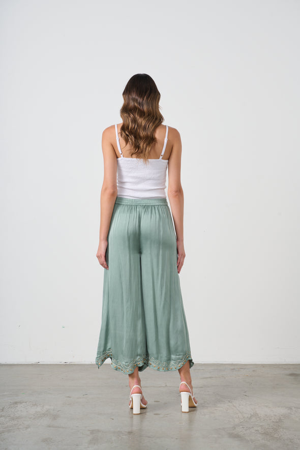 Studded Satin Mermaid Culottes