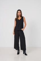 Lightweight Stretch Culottes - Black