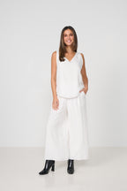 Lightweight Stretch Culottes - White