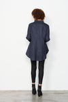 Caju Military Suede Look Jacket - Navy