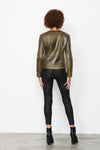 Sleek Moss Biker Jacket