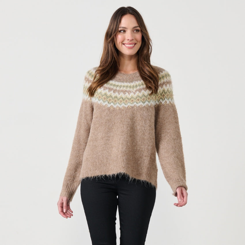 Metallic Mushroom Alpaca Blend Ziggy Knit