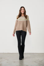 Metallic Mushroom Alpaca Blend Ziggy Knit
