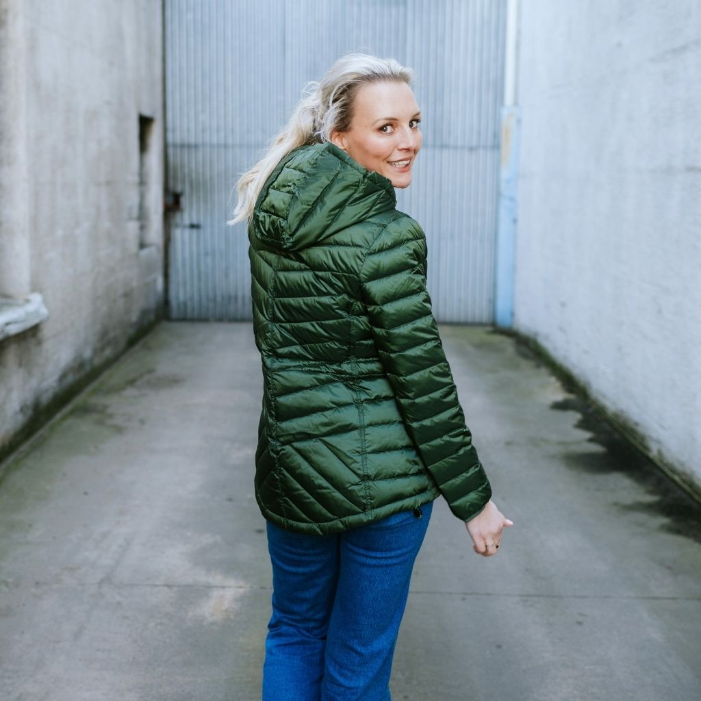 Moke: Cushla 90/10 Packable Down Jacket - Cypress