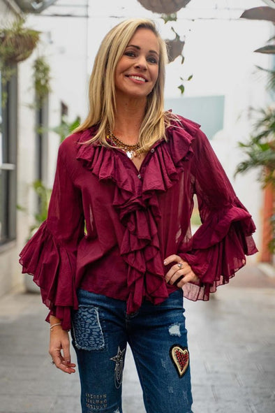 Moselle Bordeaux Blouse