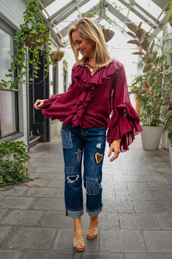 Moselle Bordeaux Blouse