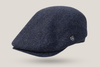 Castleford English Wool Tweed Driving Cap - Navy