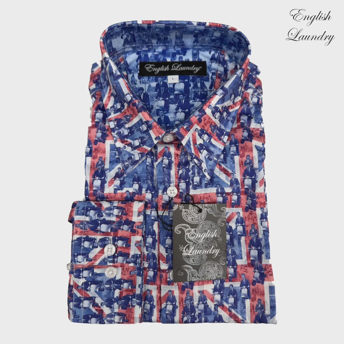 English Laundry (John Lennon) LS Shirt: Union Jack Abstract
